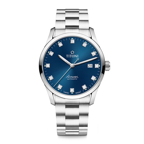 Đồng hồ Titoni 39 mm Nam 83743 S-656 Màu Bạc