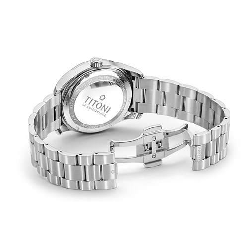 Đồng hồ Titoni 39 mm Nam 83743 S-656 Màu Bạc