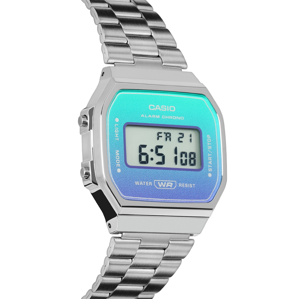 Đồng hồ Casio Vintage 38.6 x 36.3 mm Unisex A168WER-2ADF Màu Bạc