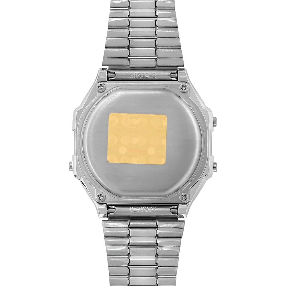 Đồng hồ Casio Vintage 38.6 x 36.3 mm Unisex A168WER-2ADF Màu Bạc