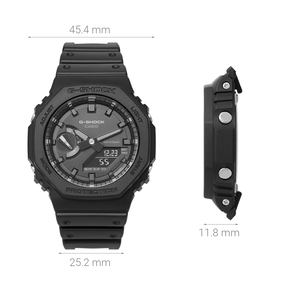 Đồng hồ G-Shock 2100 45.4 mm Nam GA-2100-1A1DR Màu Đen