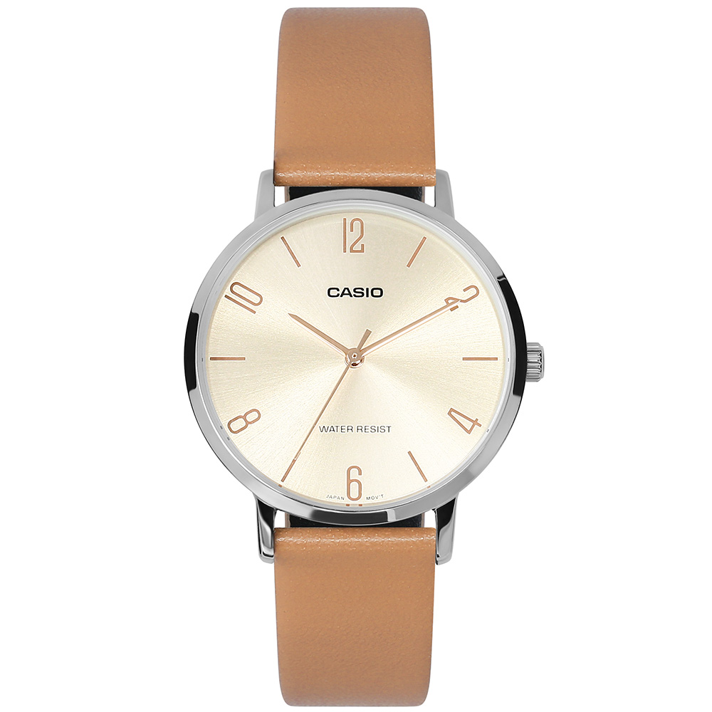 Đồng hồ Casio Timeless 34 mm Nữ LTP-VT01L-5BUDF Màu Nâu