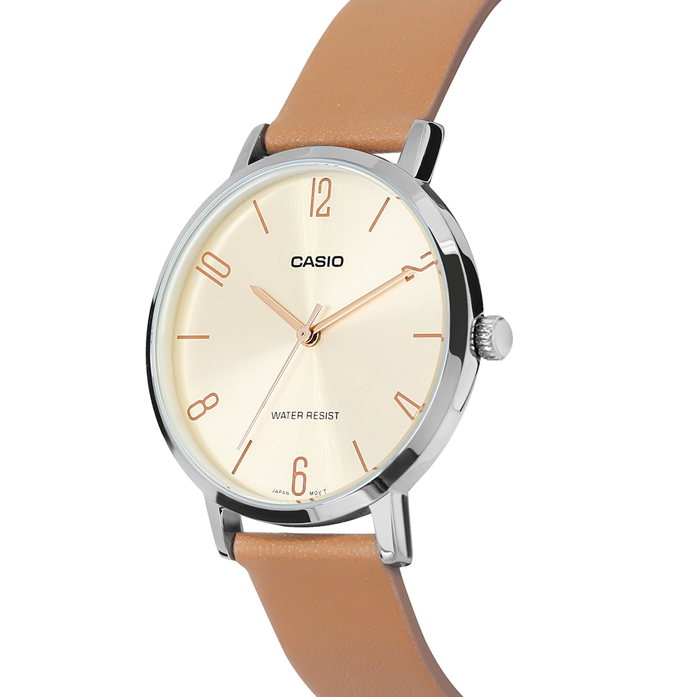 Đồng hồ Casio Timeless 34 mm Nữ LTP-VT01L-5BUDF Màu Nâu