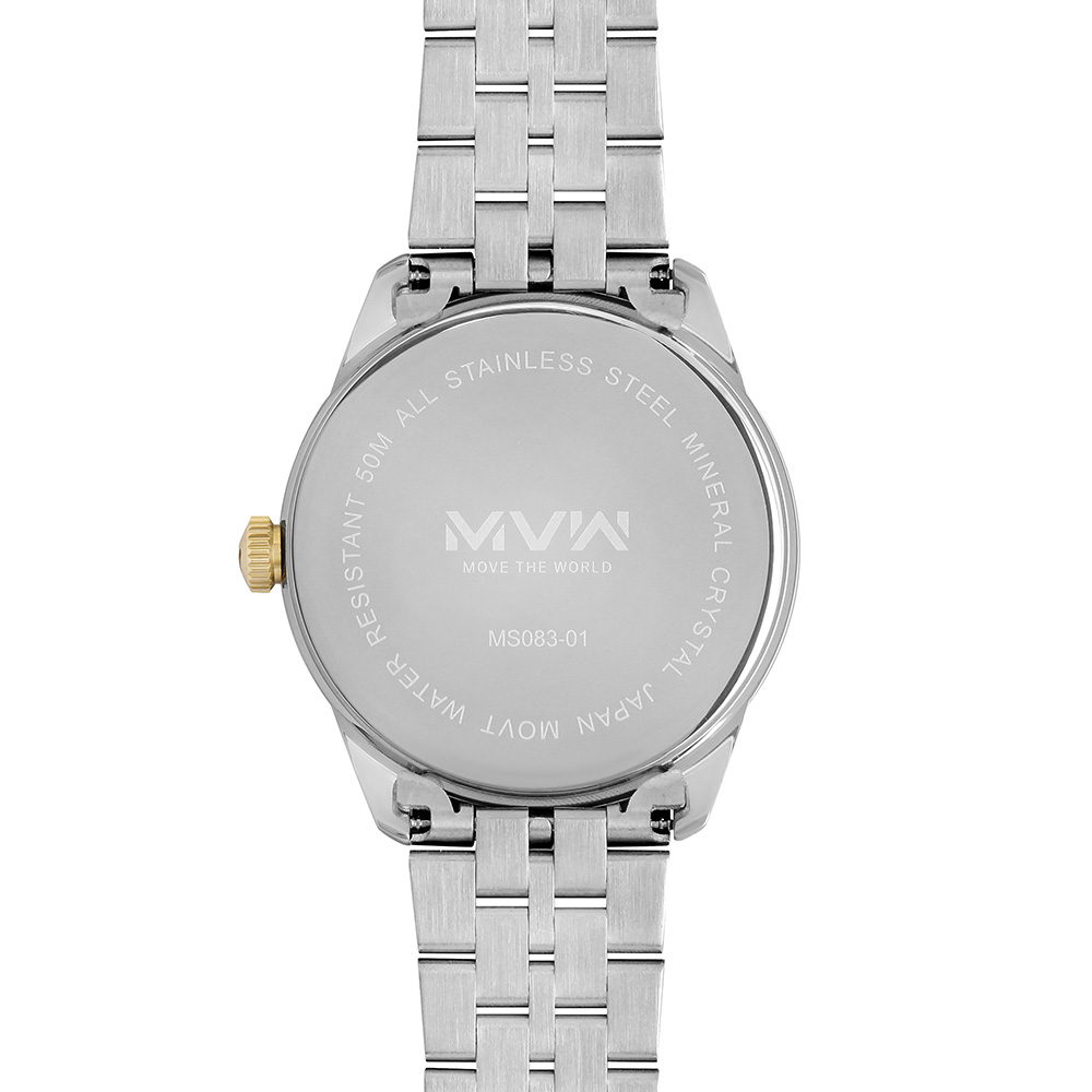 Đồng hồ MVW 40 mm Nam MS083-01 Màu Bạc