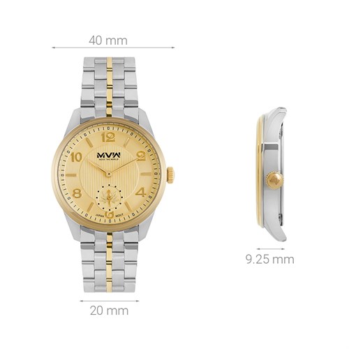 Đồng hồ MVW 40 mm Nam MS083-01 Màu Bạc