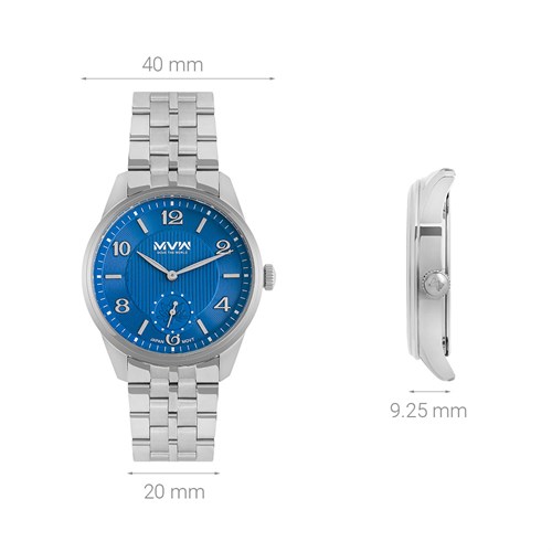 Đồng hồ MVW 40 mm Nam MS083-02 Màu Bạc