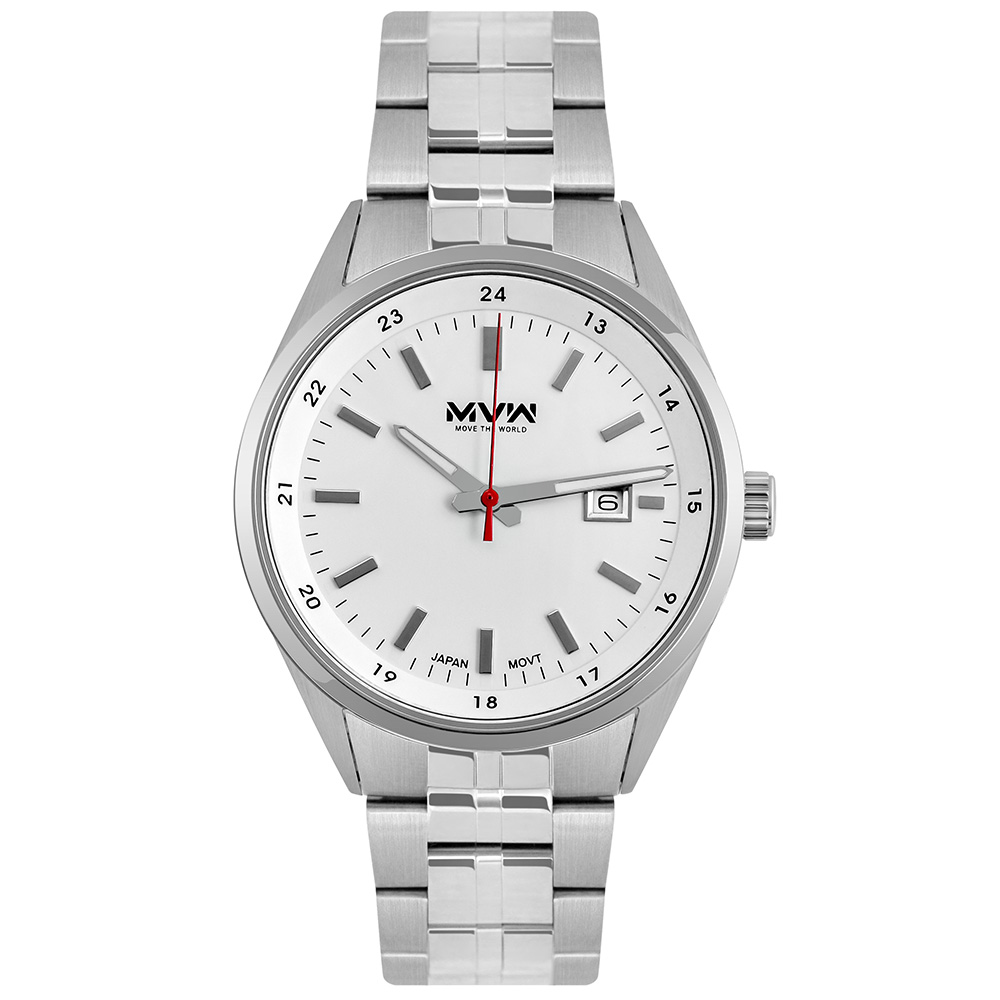 Đồng hồ MVW 40 mm Nam MS084-01 Màu Bạc