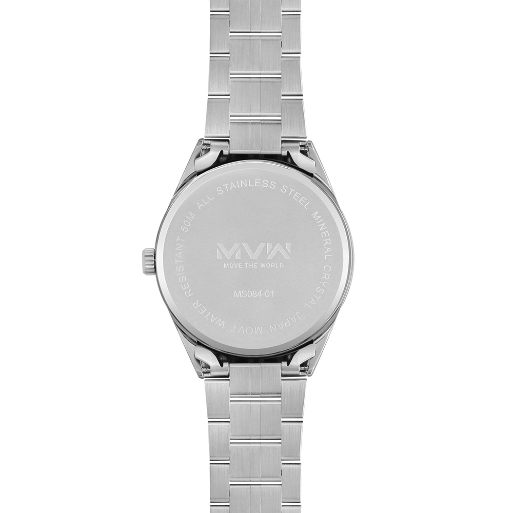 Đồng hồ MVW 40 mm Nam MS084-01 Màu Bạc
