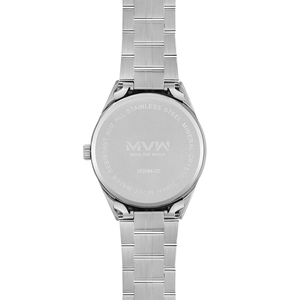 Đồng hồ MVW 40 mm Nam MS084-02 Màu Bạc