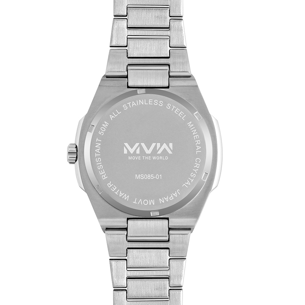 Đồng hồ MVW 43 mm Nam MS085-01 Màu Bạc