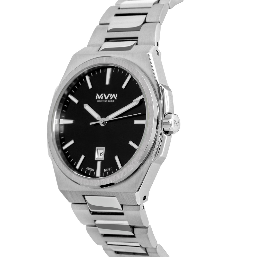 Đồng hồ MVW 43 mm Nam MS085-02 Màu Bạc