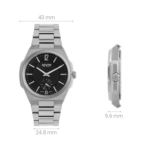 Đồng hồ MVW 43 mm Nam MS086-01 Màu Bạc