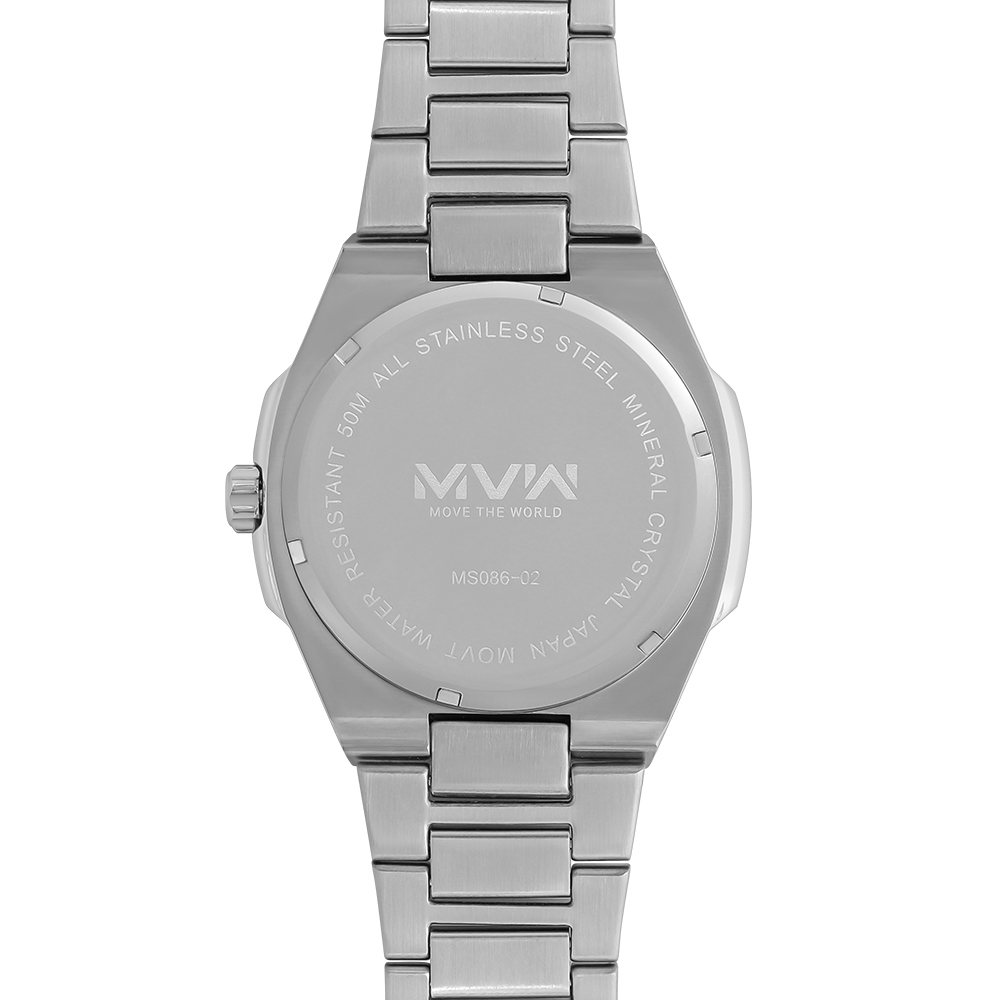Đồng hồ MVW 43 mm Nam MS086-02 Màu Bạc
