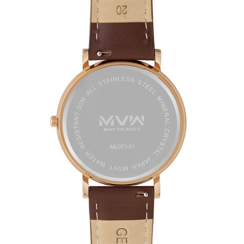 Đồng hồ MVW 40 mm Nam ML073-01 Màu Nâu
