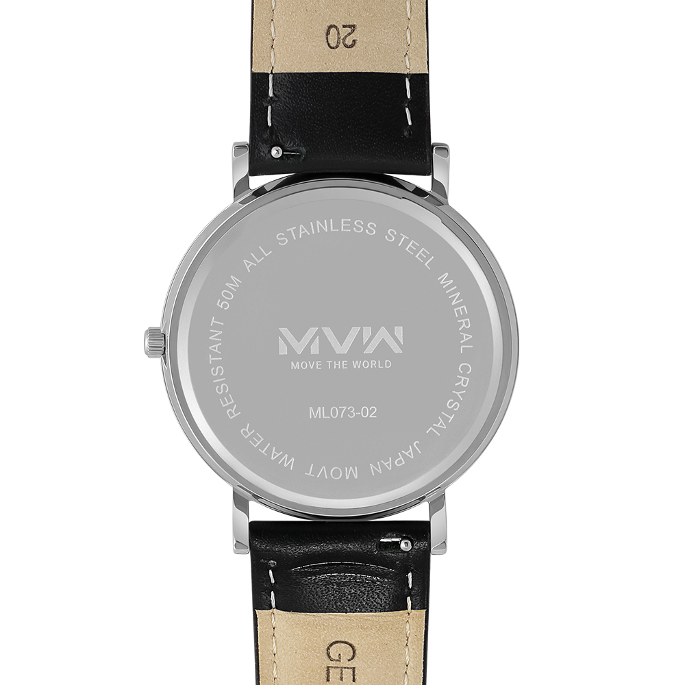 Đồng hồ MVW 40 mm Nam ML073-02 Màu Đen