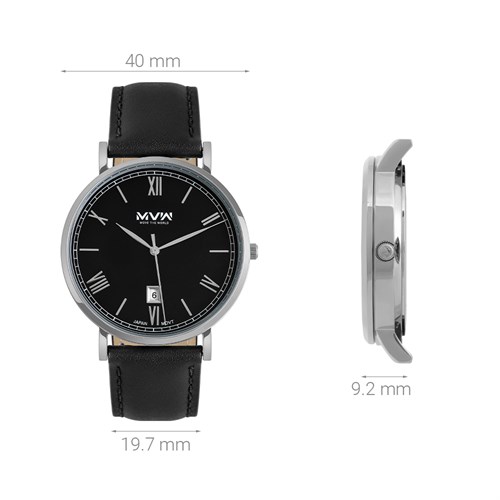 Đồng hồ MVW 40 mm Nam ML073-02 Màu Đen
