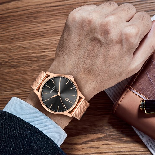 Đồng hồ Nakzen Hoa & Gió 40 mm Nam SS9324G-1NR Màu Vàng Hồng