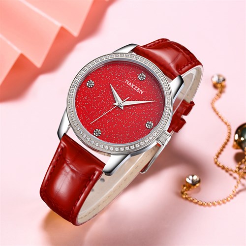 Đồng hồ Nakzen Hoa & Gió 36 mm Nữ SL9255LRD-8 Màu Đỏ