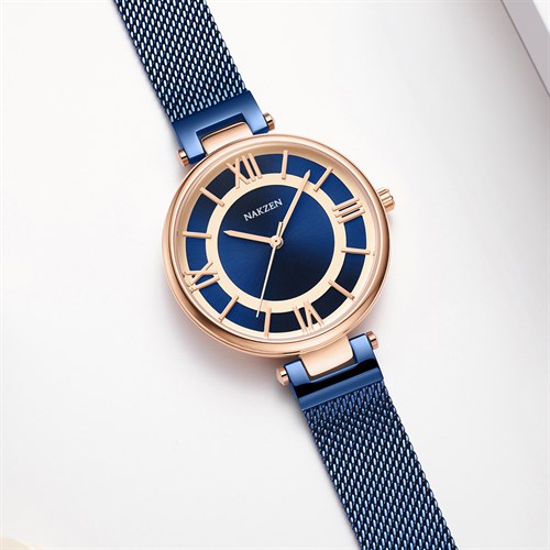 Đồng hồ Nakzen 36 mm Nữ SS8234L-2 Màu Xanh