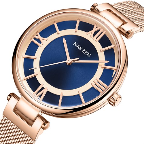 Đồng hồ Nakzen 36 mm Nữ SS8234L-2NR Màu Vàng Hồng