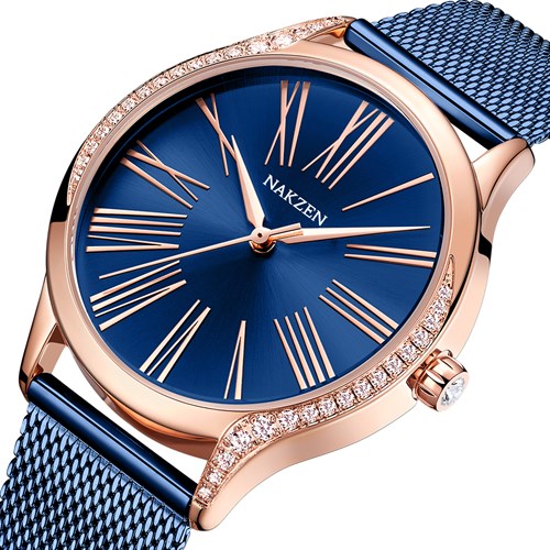 Đồng hồ Nakzen 36 mm Nữ SS8259L-2NR Màu Xanh