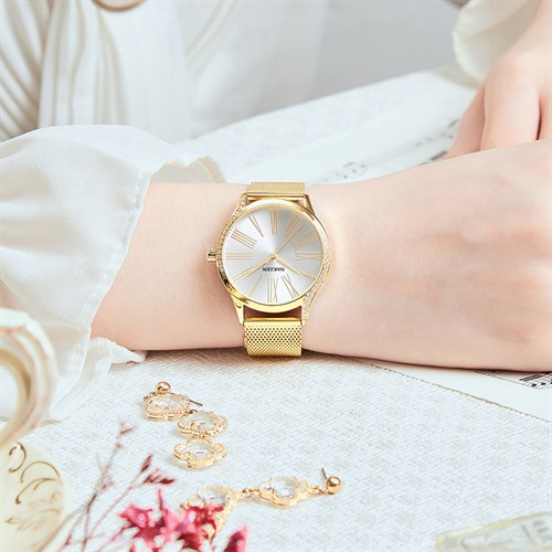 Đồng hồ Nakzen 36 mm Nữ SS8259L-7N3 Màu Vàng