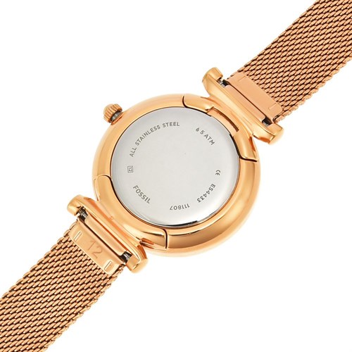 Đồng hồ Fossil Carlie 29 mm Nữ ES4433 Màu Vàng Hồng