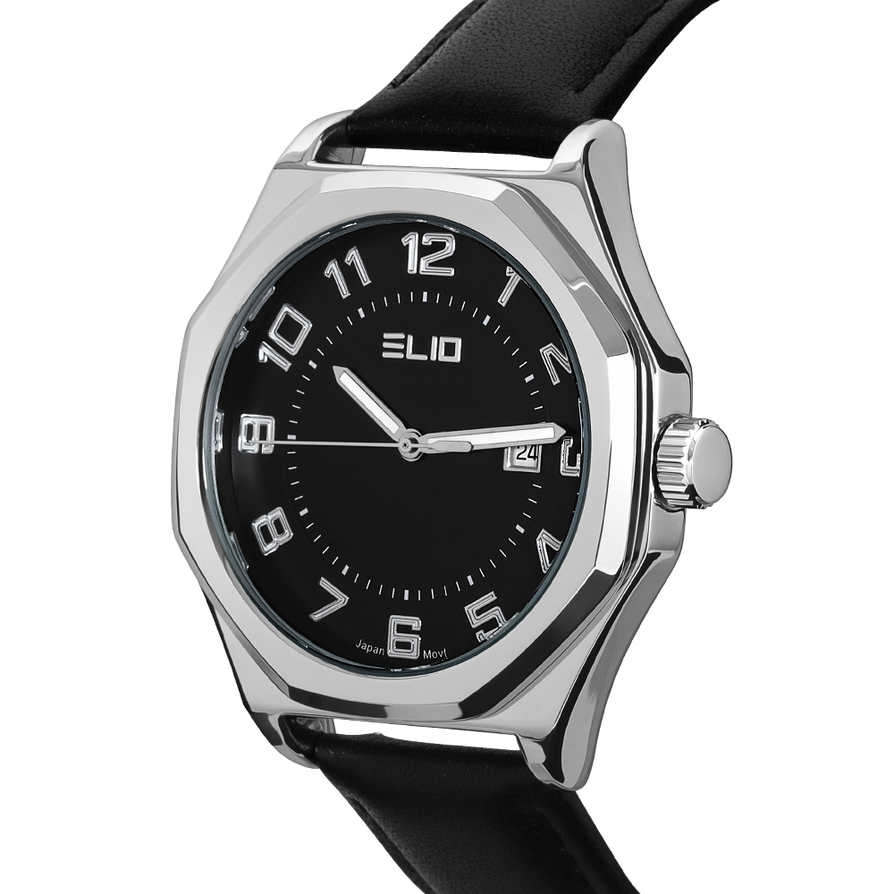 Đồng hồ Elio 42 mm Nam EC015-01 Màu Đen