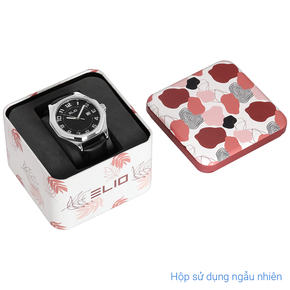 Đồng hồ Elio 42 mm Nam EC015-01 Màu Đen