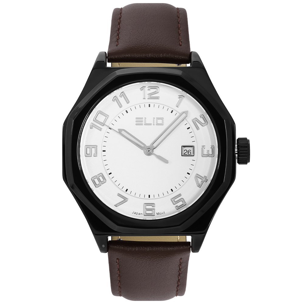 Đồng hồ Elio 42 mm Nam EC016-01 Màu Nâu