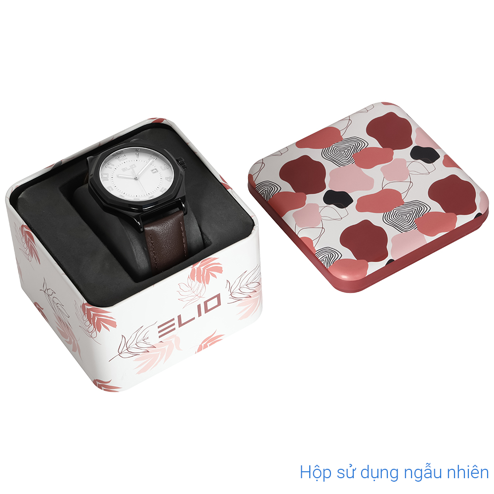 Đồng hồ Elio 42 mm Nam EC016-01 Màu Nâu
