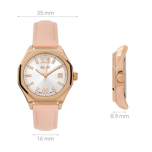 Đồng hồ Elio 35 mm Nữ EC016-02 Màu Hồng