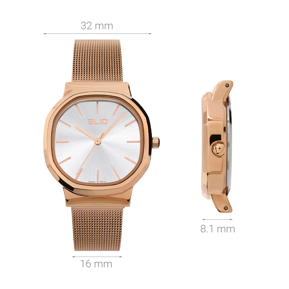 Đồng hồ Elio 32 mm Nữ ES130-02 Màu Vàng Hồng