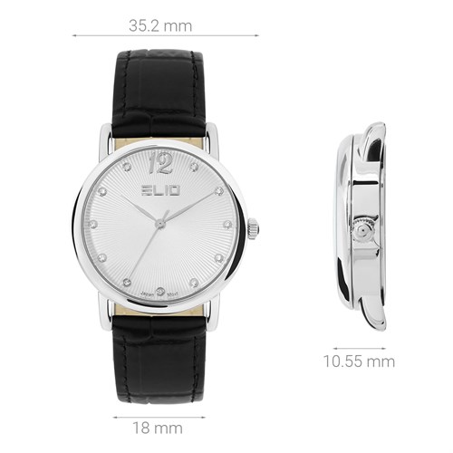 Đồng hồ Elio 35.2 mm Nữ EL127-01 Màu Đen