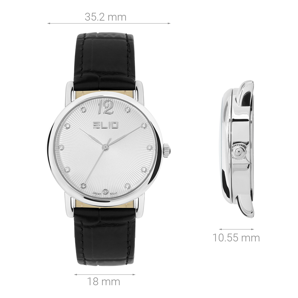Đồng hồ Elio 35.2 mm Nữ EL127-01 Màu Đen