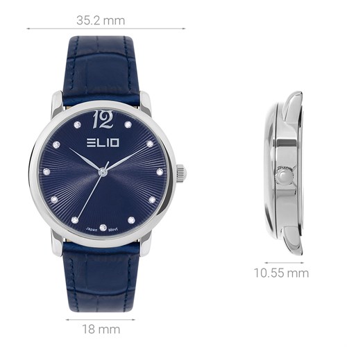 Đồng hồ Elio 35.2 mm Nữ EL127-02 Màu Xanh Dương