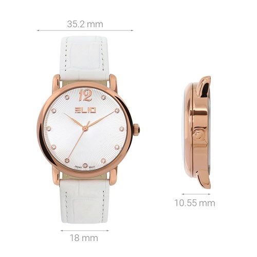 Đồng hồ Elio 35.2 mm Nữ EL127-07 Màu Trắng
