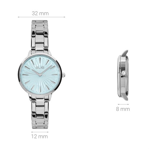 Đồng hồ Elio Ngày có em 32 mm Nữ ES131-01 Màu Bạc