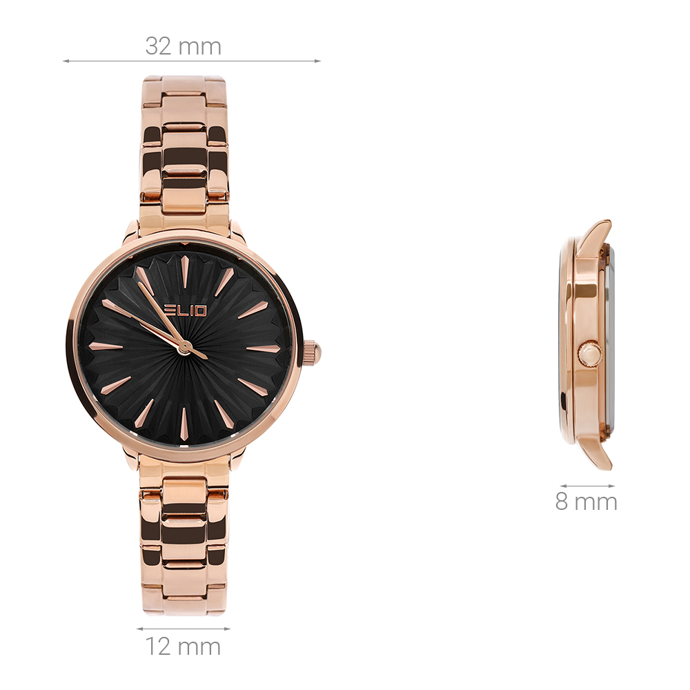 Đồng hồ Elio Ngày có em 32 mm Nữ ES131-03 Màu Vàng Hồng