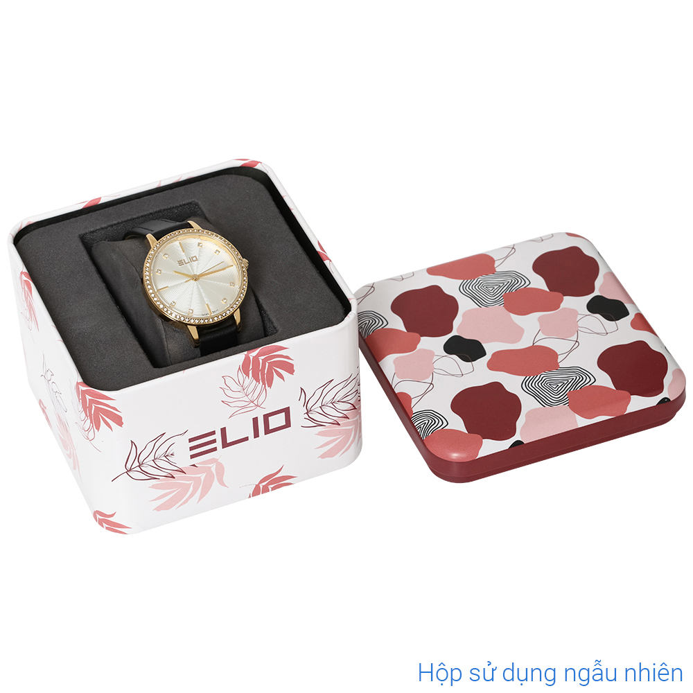 Đồng hồ Elio Ngày có em 32 mm Nữ EL125-02 Màu Đen
