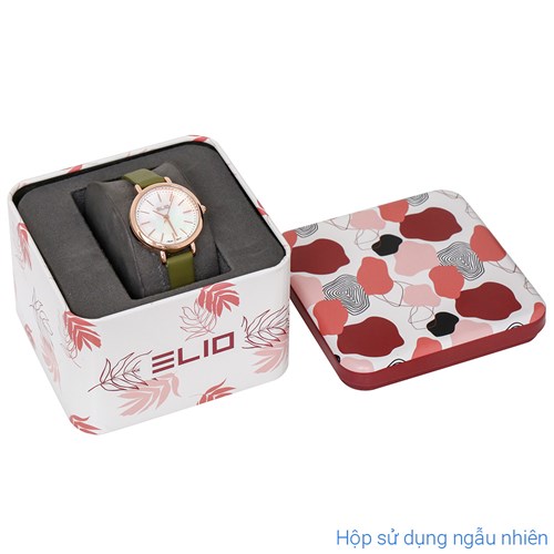 Đồng hồ Elio Ngày có em 28.5 mm Nữ EL124-02 Màu Xanh lá