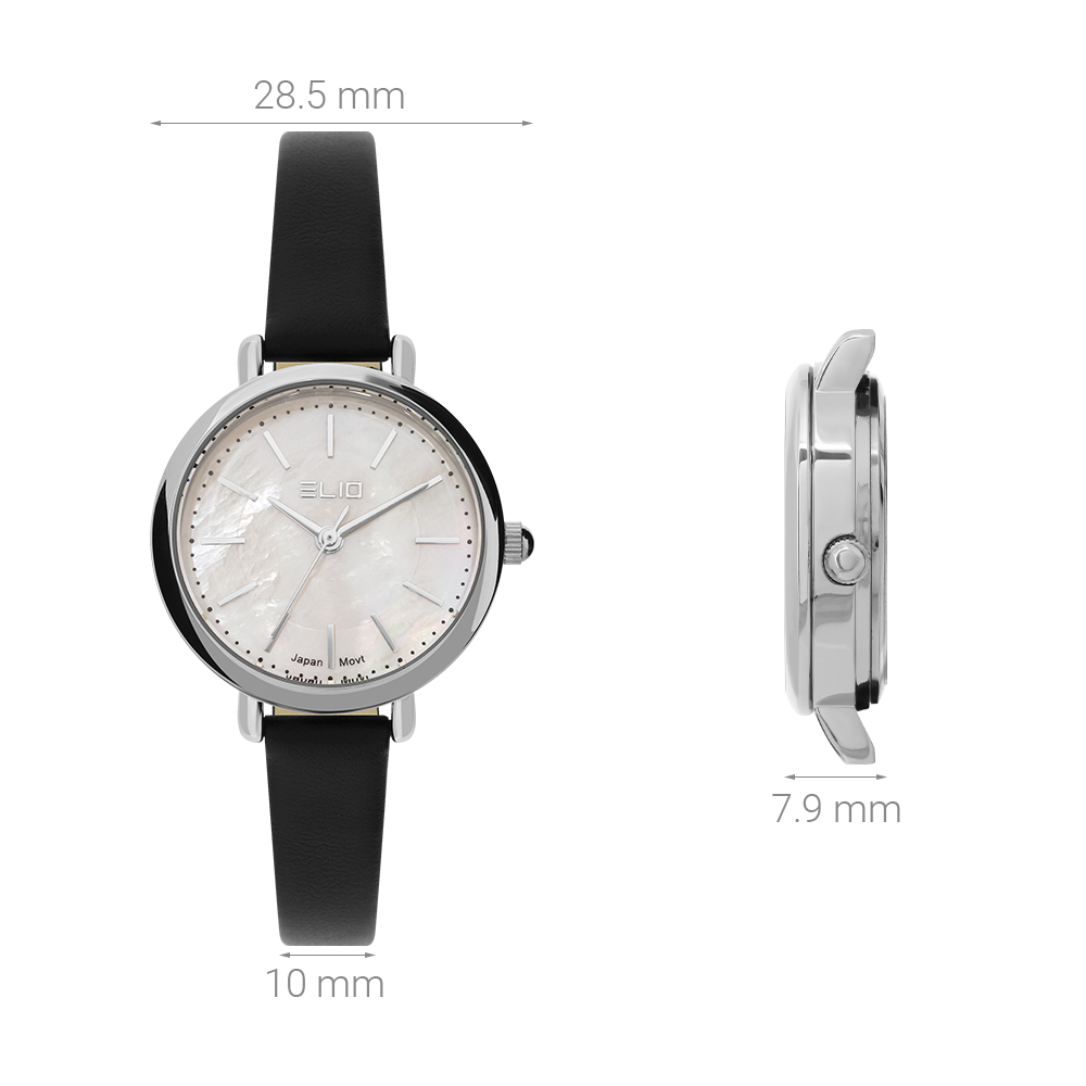 Đồng hồ Elio 28.5 mm Nữ EL124-03 Màu Đen