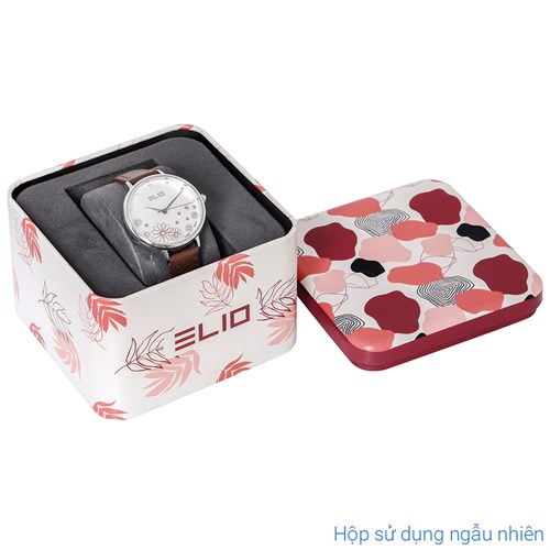 Đồng hồ Elio Flower 32 mm Nữ EL128-01 Màu Nâu