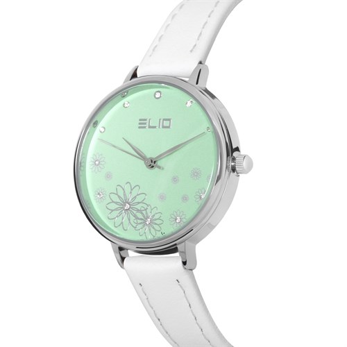 Đồng hồ Elio Flower 32 mm Nữ EL128-02 Màu Trắng