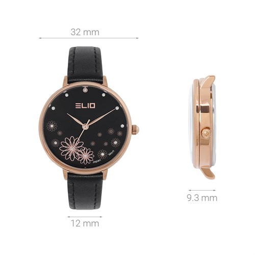 Đồng hồ Elio Ngày có em 32 mm Nữ EL128-06 Màu Đen