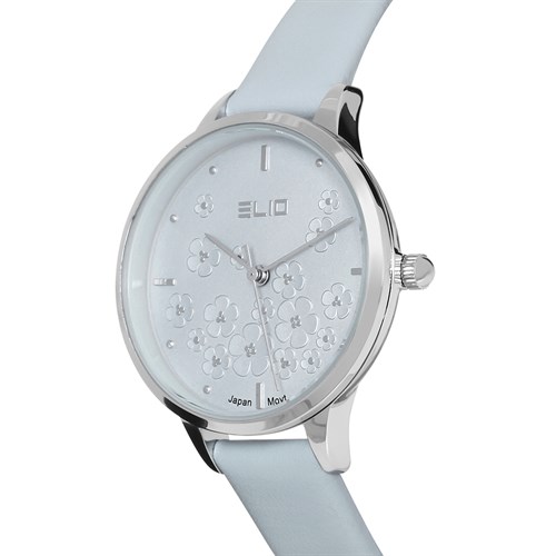 Đồng hồ Elio Flower 32 mm Nữ EL129-01 Màu Xanh nhạt