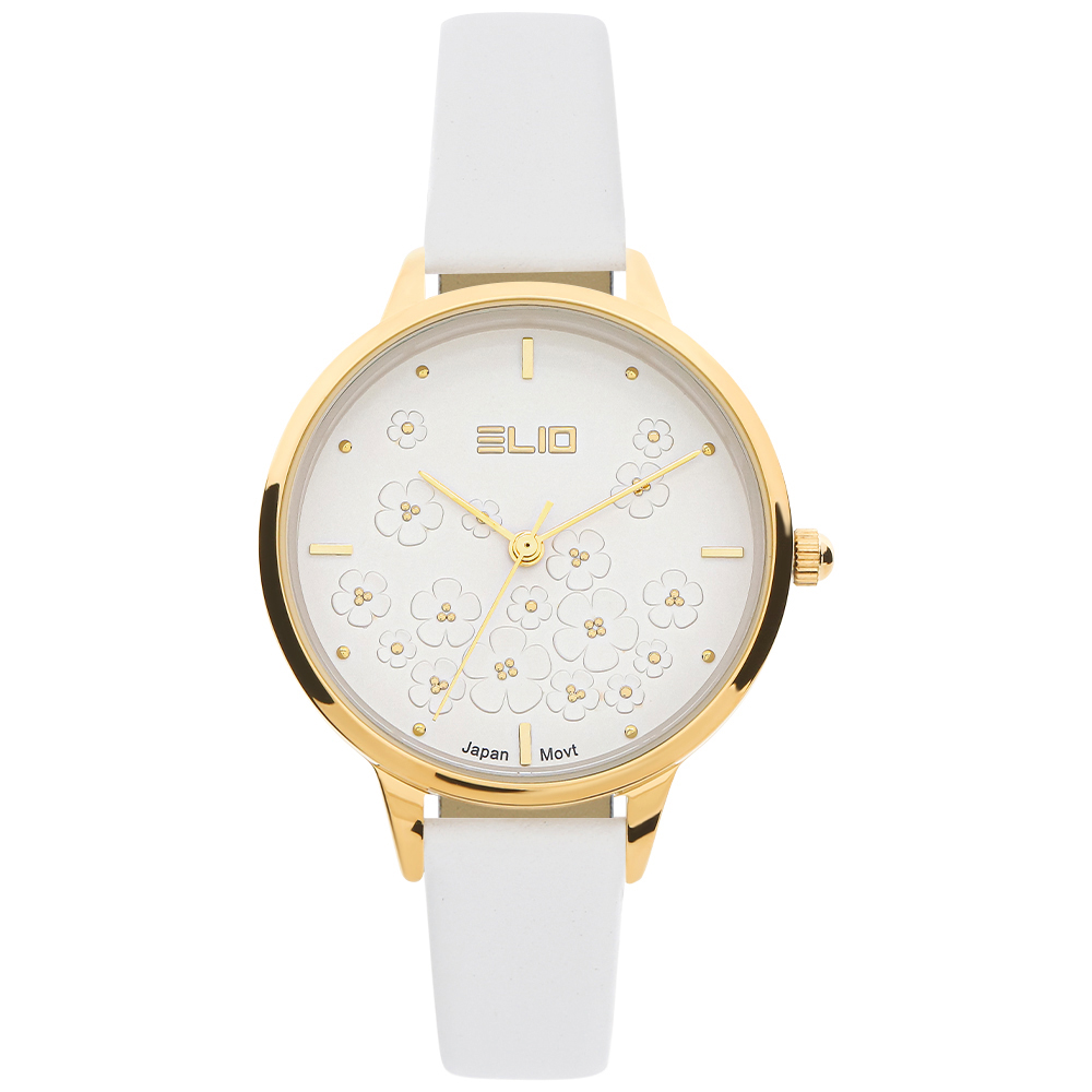 Đồng hồ Elio Flower 32 mm Nữ EL129-02 Màu Trắng