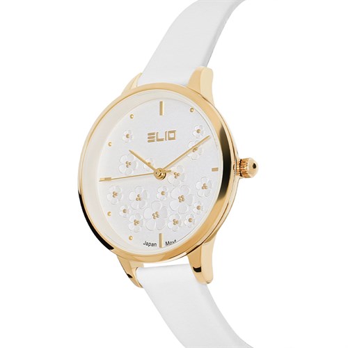 Đồng hồ Elio Flower 32 mm Nữ EL129-02 Màu Trắng