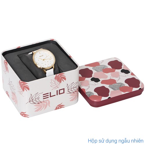 Đồng hồ Elio Flower 32 mm Nữ EL129-02 Màu Trắng