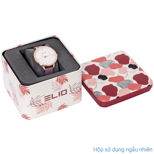 Đồng hồ Elio Flower 32 mm Nữ EL129-03 Màu Tím